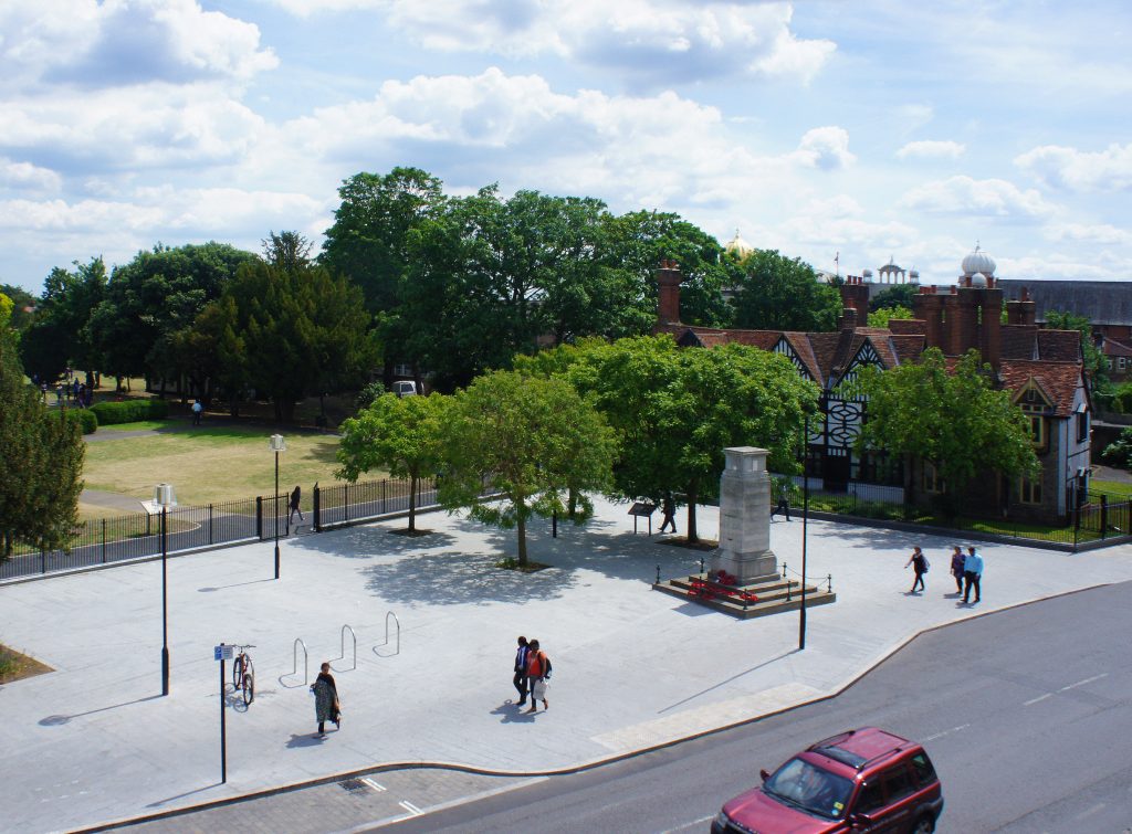 Manor House Square by DK-CM, part of Southall Great Streets scheme, 2014