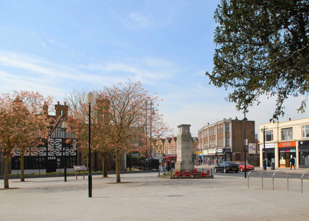 Manor House Square by DK-CM, part of Southall Great Streets scheme, 2014