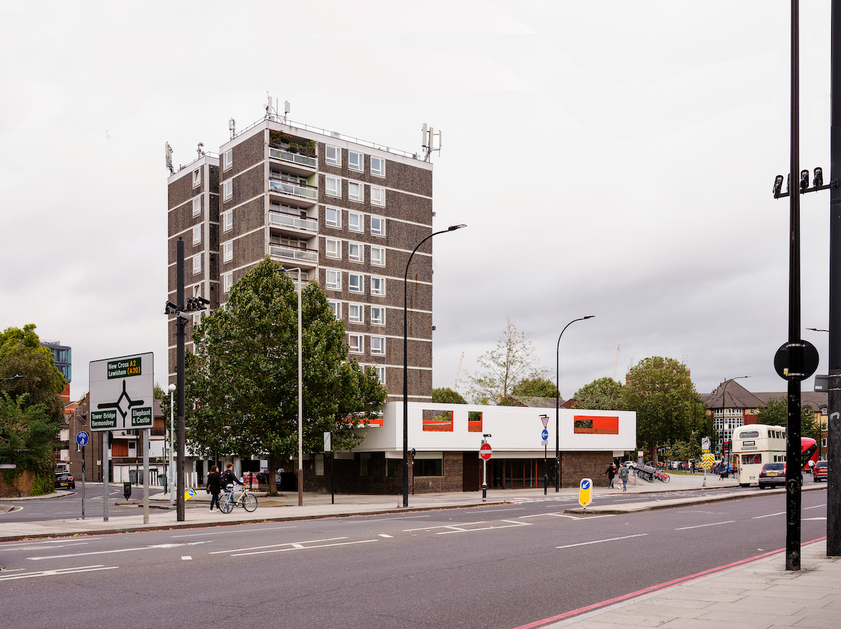 Urban-scale photograph of the Sanchez Benton project at Peveril Gardens