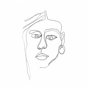 sketch portrait of ameeka Babra